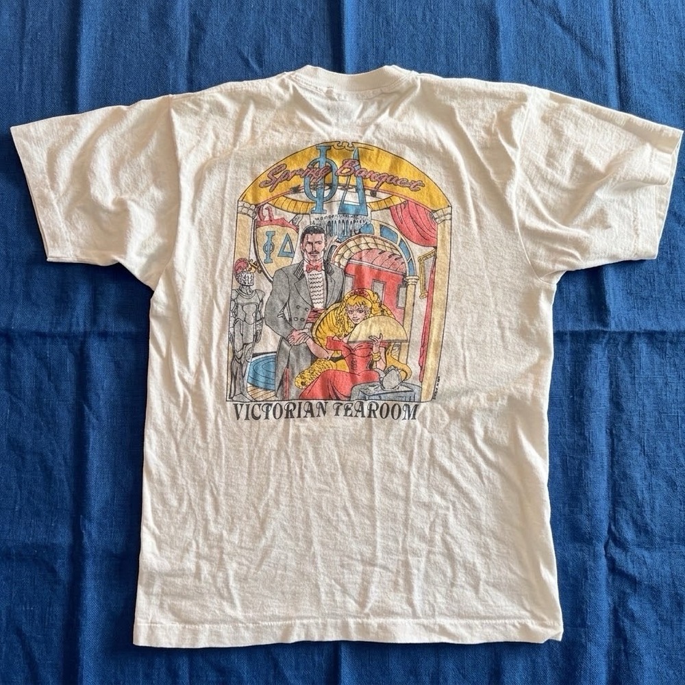 VTG 1991 T-shirt Victorian Tearoom Size Large Fraternity Made USA single stitch
